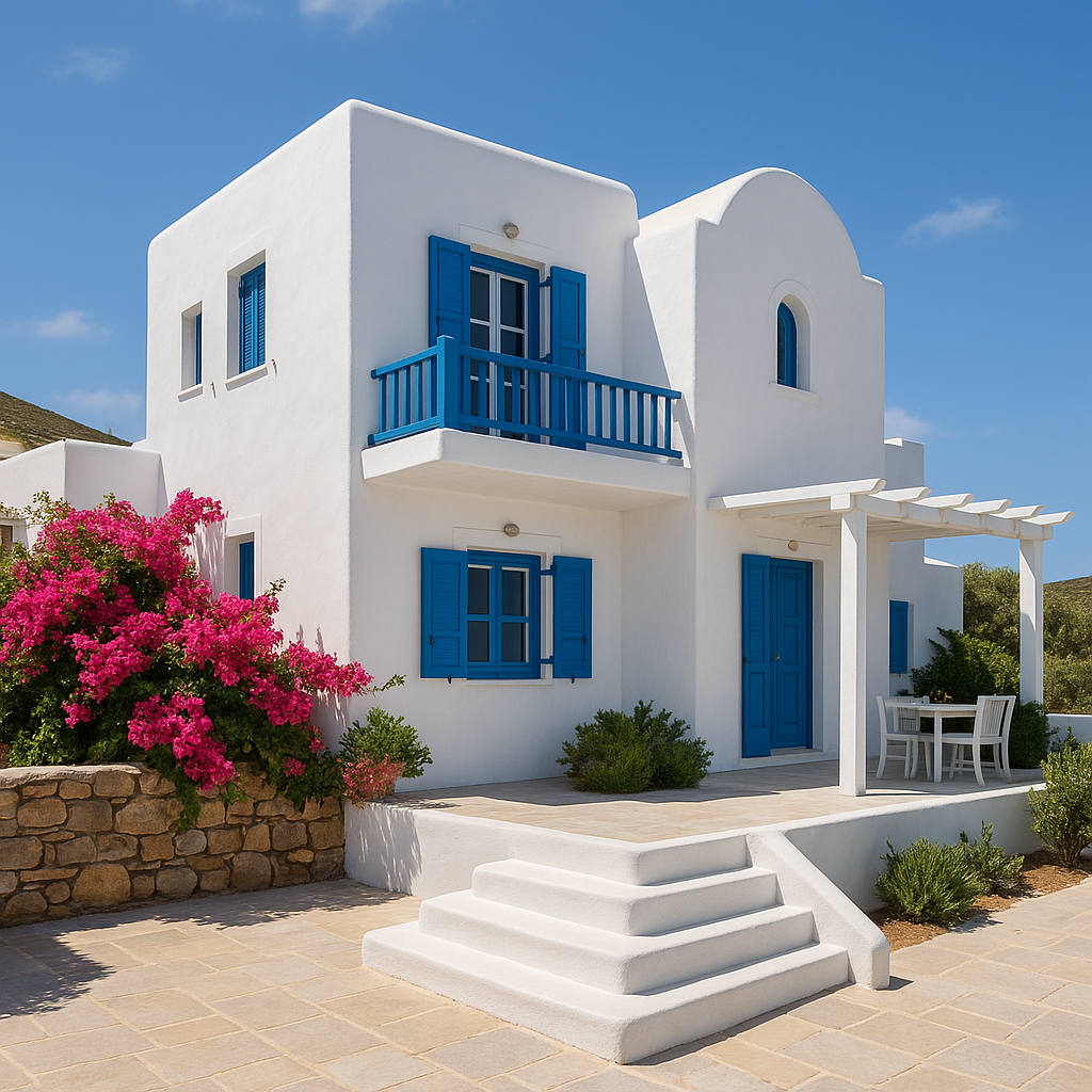 Traditionelles griechisches Haus am Meer